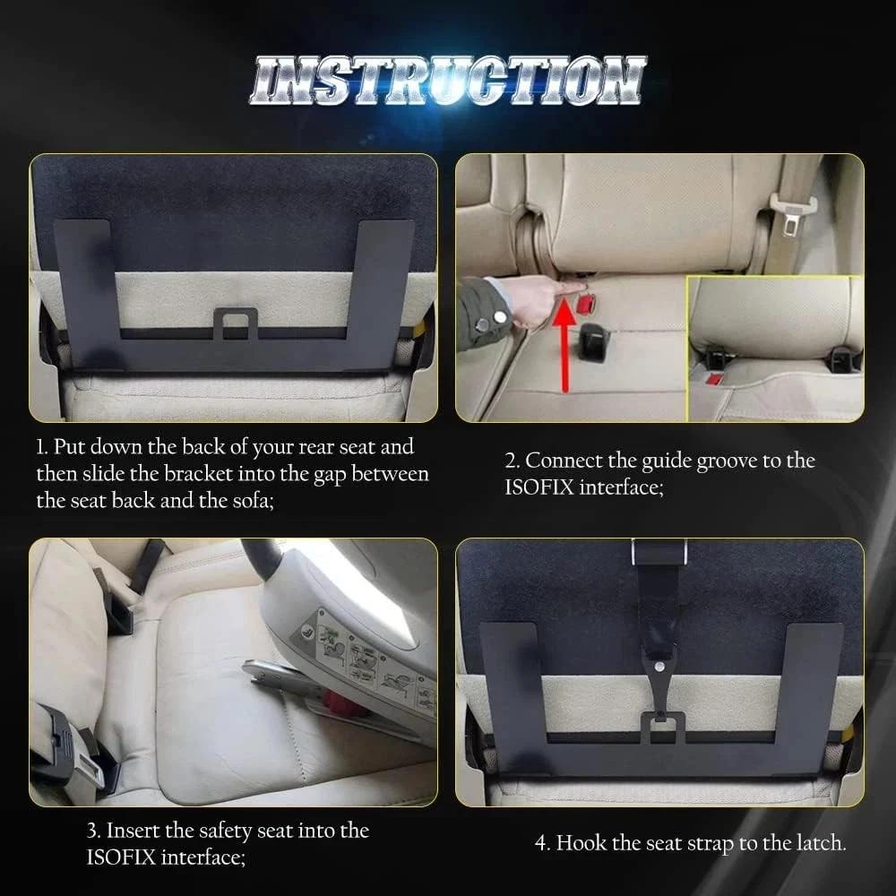 Car Child Seat ISOFIX Bracket Restraint Mounting Kit ISOFIX Belt Connector Universal Auto Safety Seat Accessory