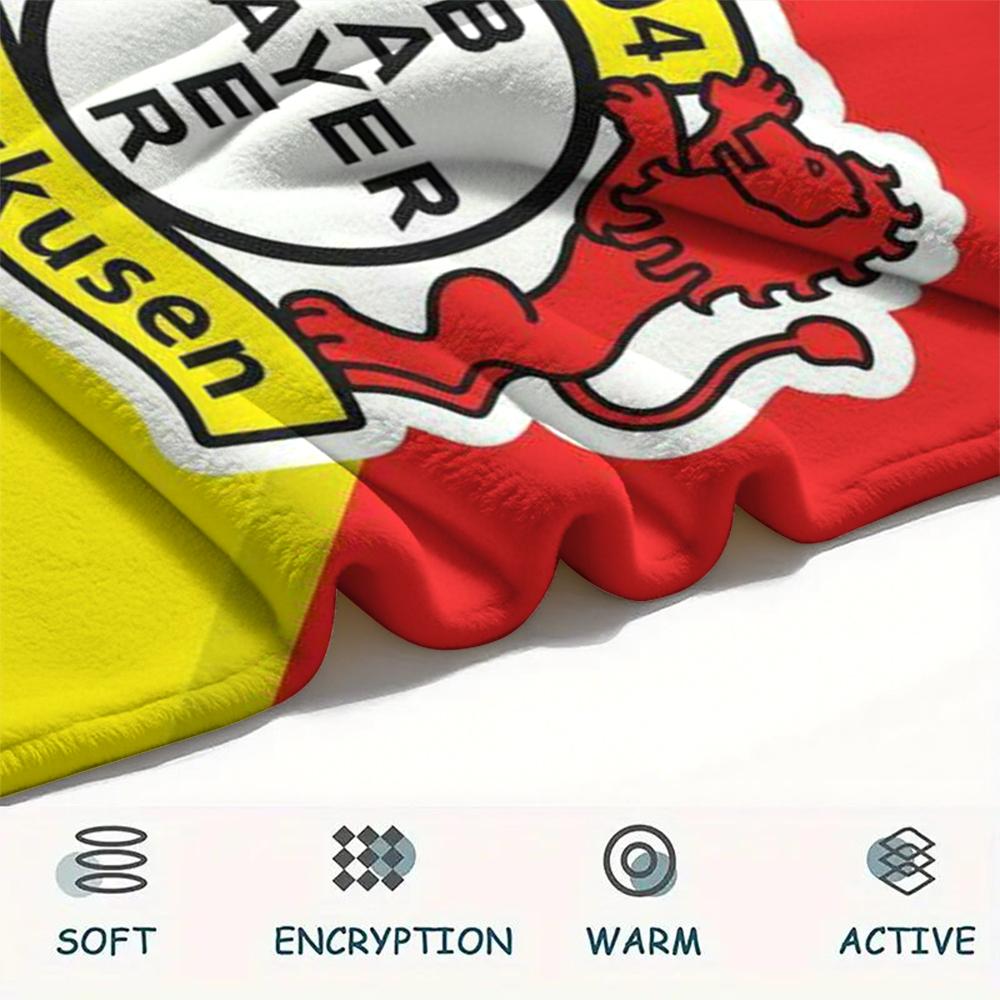 1pc Bayer 04 Leverkusen Print Flannel Blanket, High quality Comfortable for All Seasons, Home Decor, Warmth and Comfort, Perfect for Christmas Gifts14