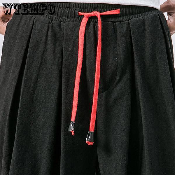 M-5XL Мужские летние брюки Harren's Baggy Wide-Legged Pants Модные удобные брюки