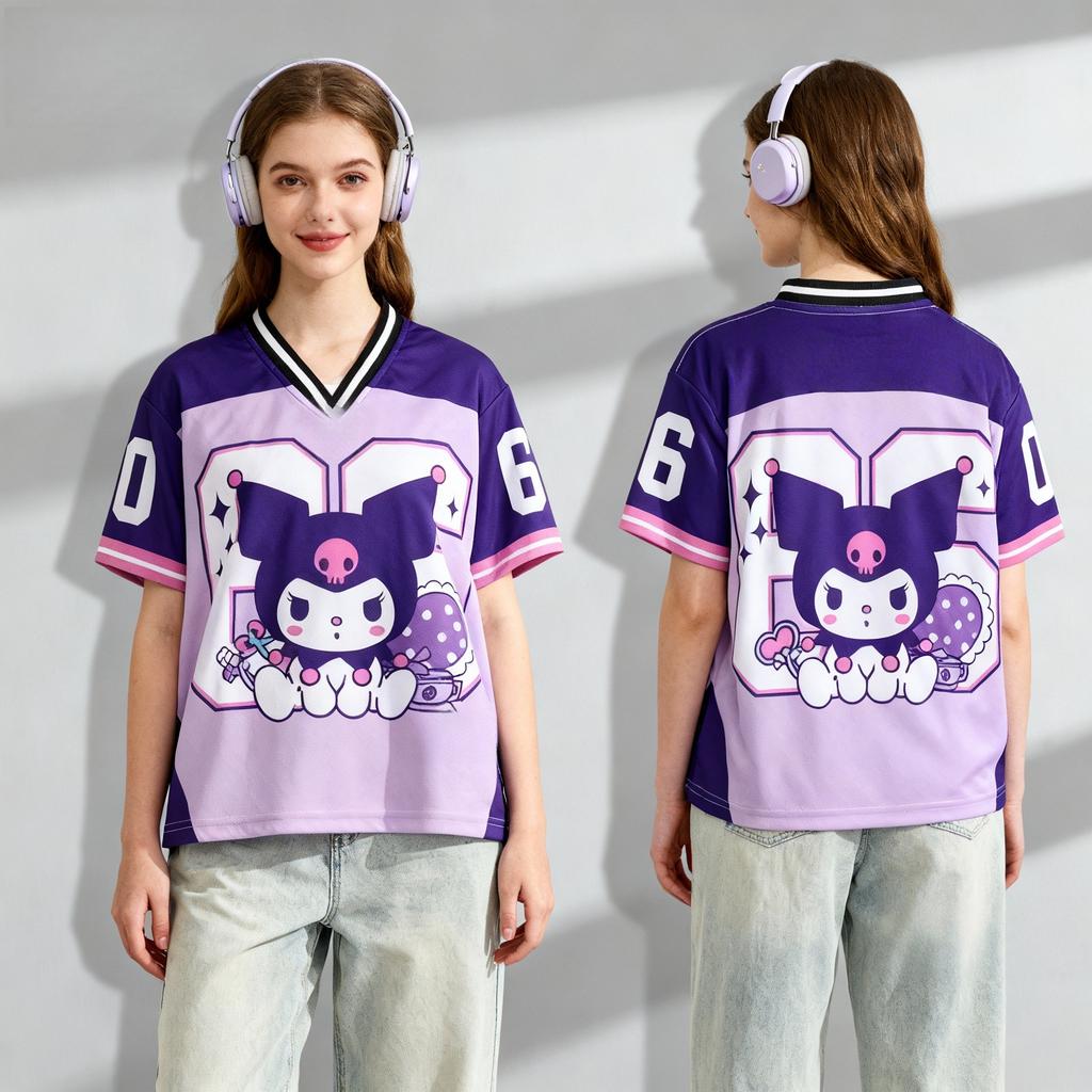 Fan-style soccer jersey, sweet and cool summer T-shirt, plus size adult casual sports T-shirt.