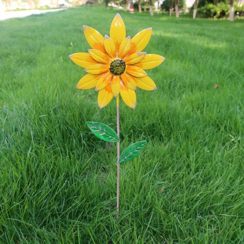 Садовый декор для улицы, Металлические цветы Декоративные садовые колышки для декора, Украшения для сада и двора для улицы, газона, крыльца, патио