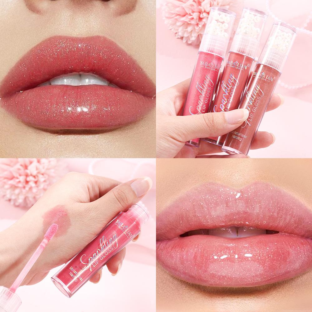 Pearl Glitter Lip Gloss Waterproof Shimmering Lip Gloss Hydra Moist Long Lasting Candy Color Sexy Lip Glaze