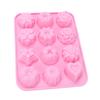 12 Holes Silicone Pastry Chocolate Molds For Oven Individual 3D Mini Dessert Flowers Heart Star Muffins Cupcake Baking Pan Tray