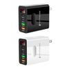 Зарядный адаптер для телефона Type-C USB 4 порта Быстрая зарядка 45 Вт Высокая мощность с цифровым дисплеем Зарядная головка с вилкой US для iPhone для Huawei