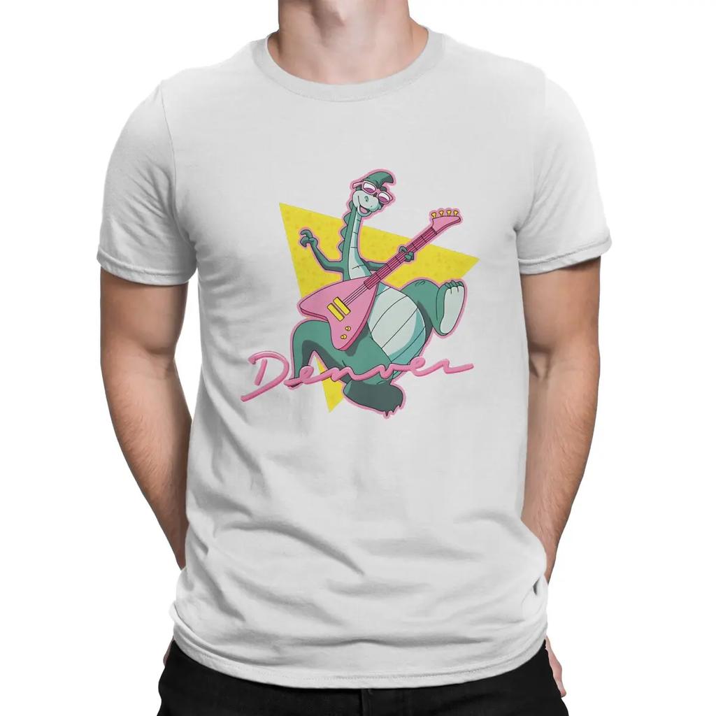 The Last Dinosaur T-Shirt Men Denver Vintage Cotton Tees Crew Neck Short Sleeve T Shirt Birthday Gift Clothes