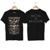 Men's Powerwolf Print T-Shirt Casual "Via Dolorosa" Print Shirt Oversized Comfortable Breathable Streetwear Graphic T Shirts