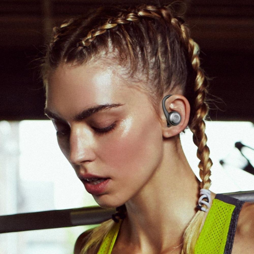 Новая обновленная версия Bluetooth-гарнитуры для бега с настоящим беспроводным шумоподавлением и полувкладышной спортивной гарнитурой