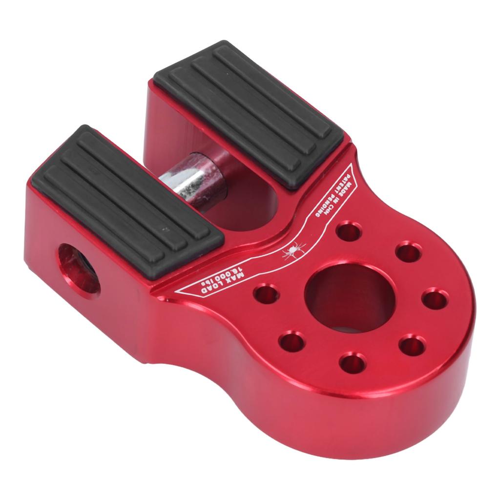 Flat Winch Shackle Mount 16000lb Loading with Rubber Side Guard Aluminium Alloy Universal for UTV
