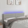 VidaXL LED Headboard Bedroom Furniture Double Bed Accessory Head of Bed Frame Interior Light Grey 3121750