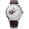 Автоматические часы Orient Bambino, Механические, Открытое сердце, RN-AG0005S, Мужские, Белые, Серебристые, с гарантией японского производителя