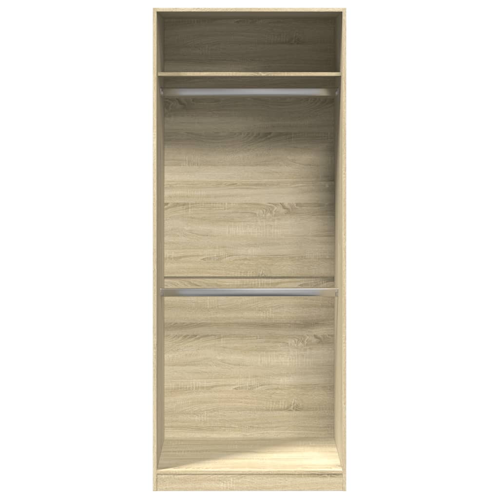Vidaxl Szafa, Kolor Dąb Sonoma, 80X50X200 Cm, Materiał Drewnopochodny