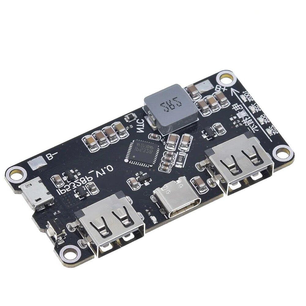IP5328P Dual USB 18650 зарядное устройство Treasure Tpye-c 3,7 В до 5 В 9 В 12 В повышающее быстрое зарядное устройство печатная плата QC2.0 QC3.0