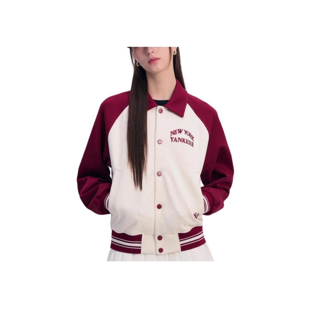 Новая бейсбольная куртка MLB SS24 New York Yankees Унисекс Бордовый 3AJPV1641-50WIS