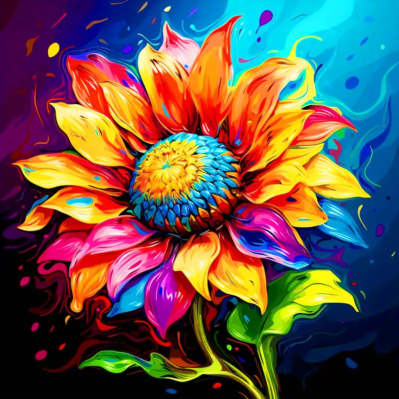 Diy 5d Diamond Mosaic Sunflower Full Round Drill Painting Animal Butterfly New Collection Home Decor Rhinestone