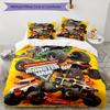 3pcs Monster Jam pattern bedding set duvet cover set includes duvet cover &pillowcases, perfect all season bedroom decoration & gift