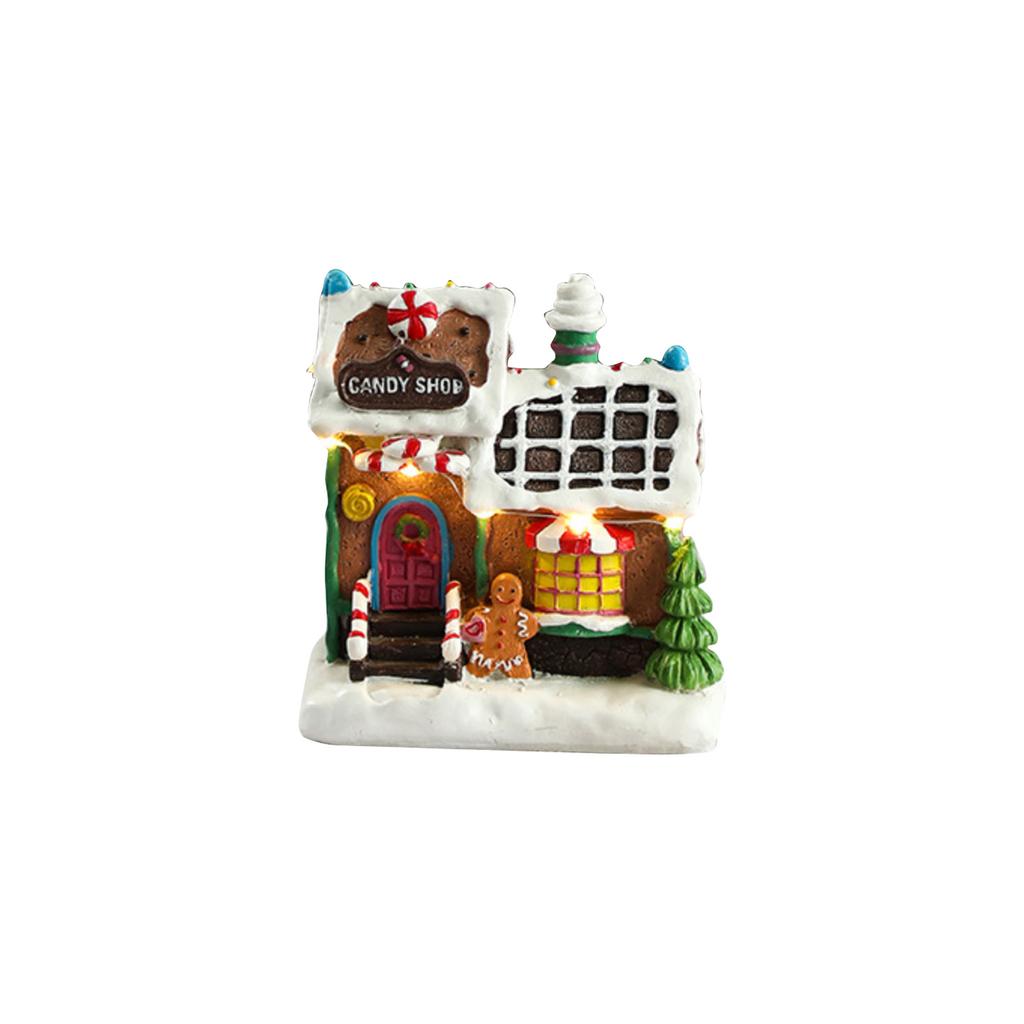 Glowing Gingerbread House With Lights - Animated Christmas Decoration For Indoor Festive Display