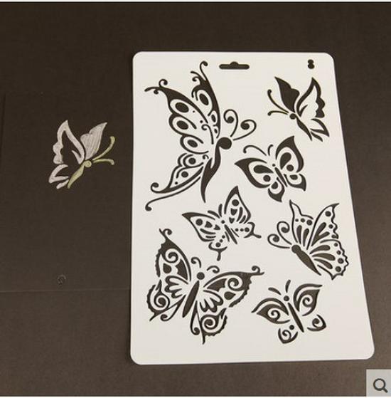 Инструменты для самостоятельного украшения альбомов: Тематическая кружевная линейка, полые шаблоны для домашних животных и принадлежности для рисования