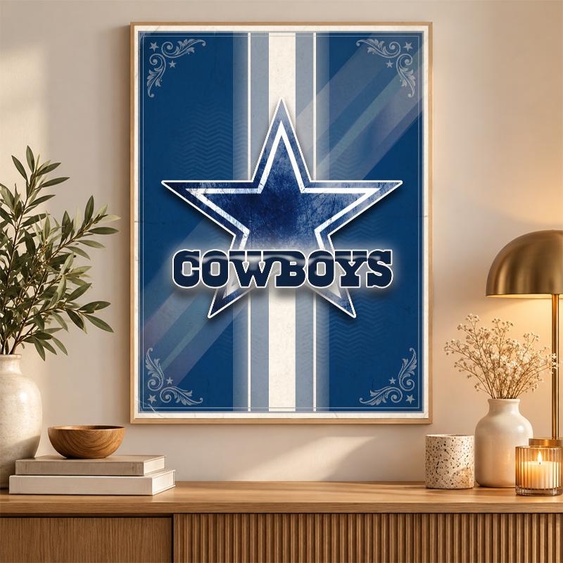 Dallas Cowboys Diamond Painting Kit 5D Full Drill DIY Diamond Mosaic Wall Art Home Decor