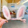 1 Pair Plush Rabbit Ear Hair Clip Bunny Ear Duckbill Clamp Hair Barrette Women Girls Hair Accessories Photo Prop Birthday Christmas Gift