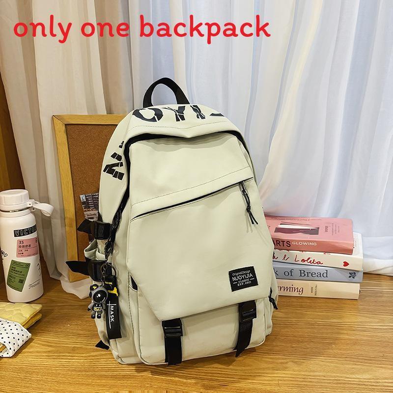 Capacity Simple Big Backpack With Letter Print Design And Waterresistant Fabric