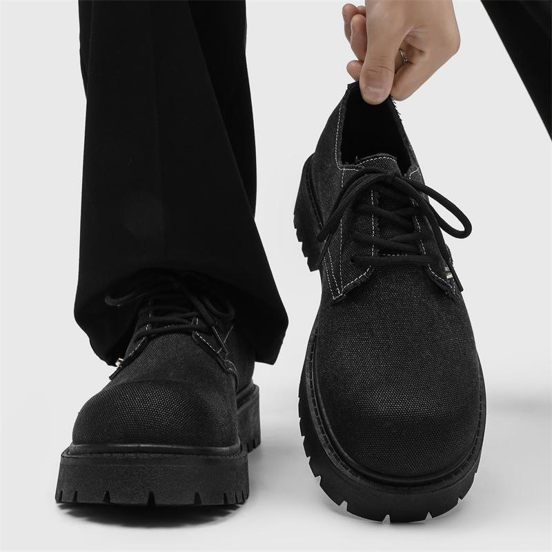 Модная мужская обувь Британская ретро платформа Дерби Обувь Массивная Повседневная Кожаная Мужская Обувь Трендовая Уличная Обувь для Мужчин Zapatillas Hombre