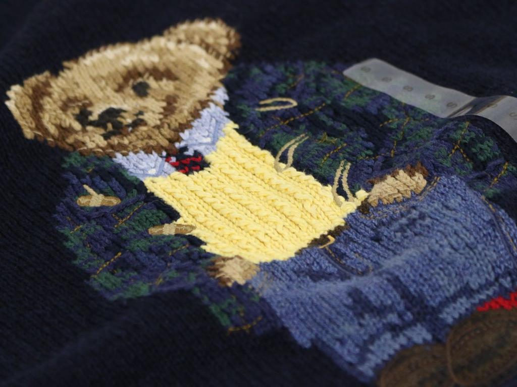 POLO Ralph Lauren Polo Bear Crew Neck POLO BEAR Men's Cotton/Linen Sweater/Duffle Coat, 0102624-XXL [Used]