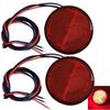 Discover Winds LED Reflector 24V Reflector Double Glow Trailer Side Marker Rear Marker Turn Signal Tail Lamp (Red)