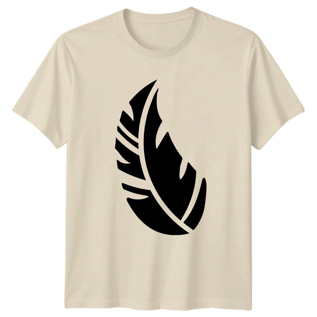 Stylized Feather Design T-Shirt Feather Nature Birthday Gift For Him And Her