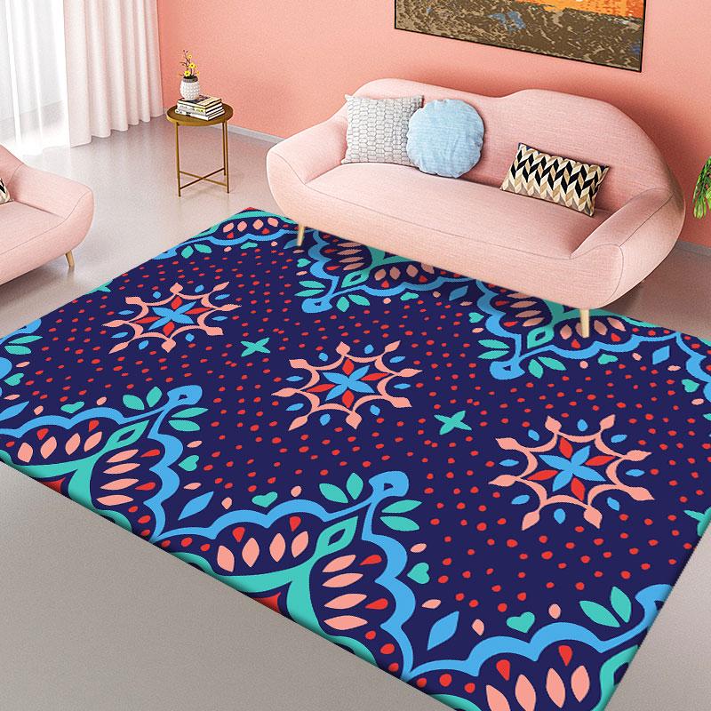 Ретро ковер для гостиной, нескользящий круглый ковер с богемным узором, коврик для детской комнаты, коврик для спальни