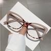 Vintage Punk Anti Blue Light Optical Cat Eye Glasses Women Luxury Brand Designer Myopia Prescription Eyewear Frame Double Color
