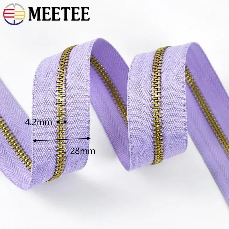 1-10 Ярдов Meetee 3# Металлическая Молния Куртка Декор Молнии Лента Заменить Спиральную Молнию По Метрам Швейная Застежка Молнии Набор для Ремонта Аксессуары