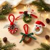 Забавные наборы для подвешивания на елку, ручной работы, ornaments из синельной проволоки, готовые стебли из синели, поделки-венок, зимние праздничные фото-аксессуары с шишками