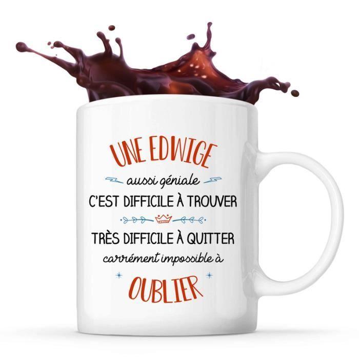 Mug - Edwige - Céramique - Blanc - Cylindrique - 325 ml