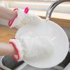 1Pc Dishwashing Glove Steel Scratch Free Waterproof Hanging Loop Heat Insulation Steel Wool Bamboo Fiber Kitchen Pot Pan Bowl Scrubber Washing Glove