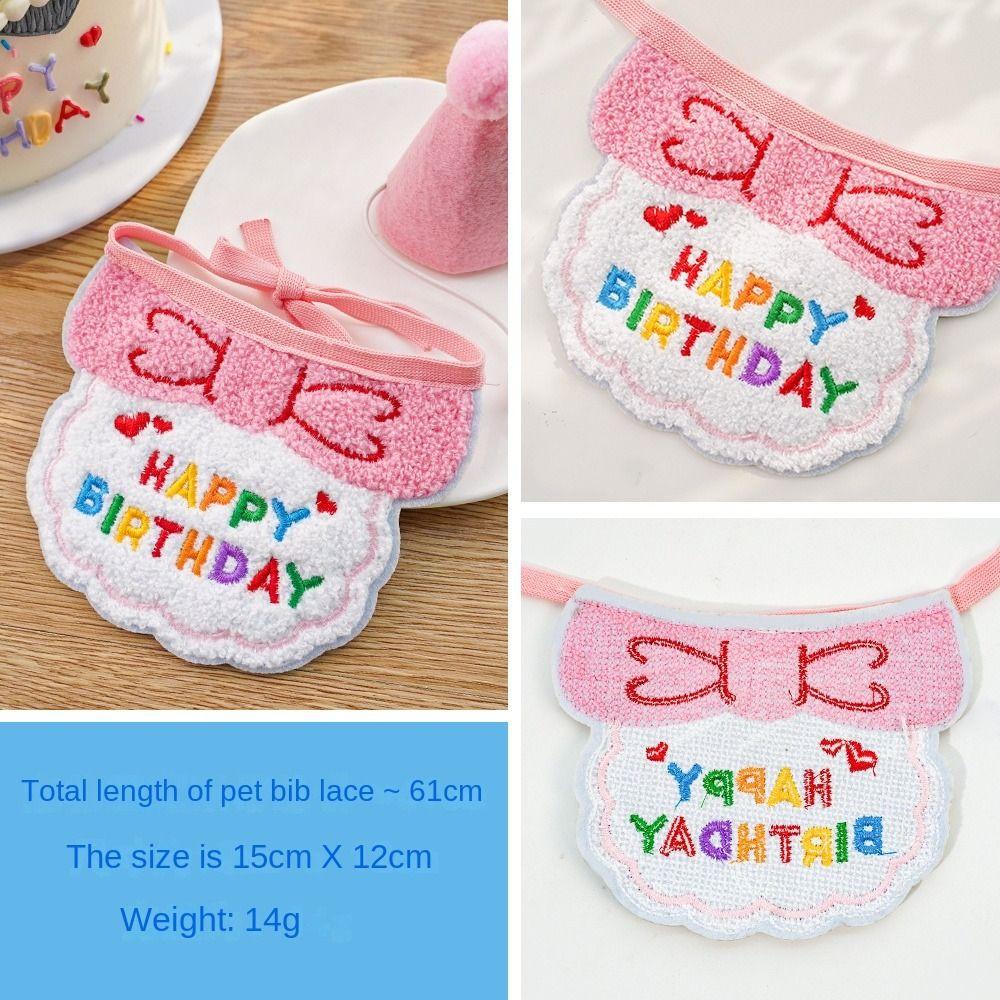 Pets Birthday Party Pet Birthday Scarf Hat Set Pets Cat Scarf Hat Set Ins Style Pet Scarf Dog