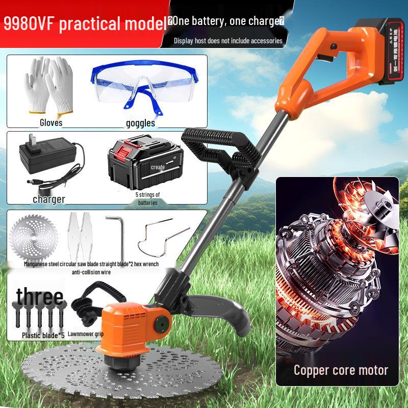 CHUANGYI Аккумуляторная электрическая газонокосилка для небольших садов и прополки