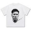 2026 Unisexs Short Sleeve Messi Messi American Football Head Vintage Print Fashion Loose Wash Short Sleeve Tshirt