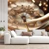 Wallpaper Gold glamour dandelion clock