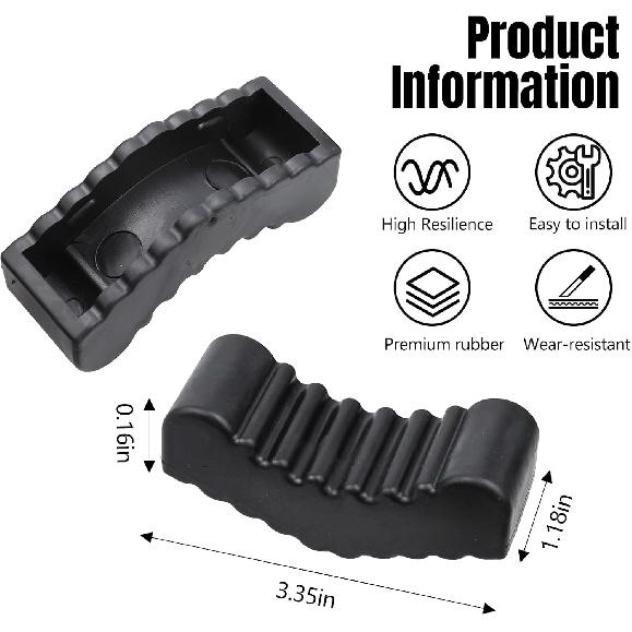 2PCS Car Jack Stand Pads, Rubber Floor Jack Pad for 2-3 Tons Jacks Stands, Anti-Slip Slotted Jacks Support Block, Lifting Frame Rail Pinch Protector,