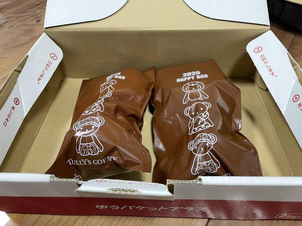 [USED] Tully's Lucky Bag 2025 Teddy Bear (2 Items)