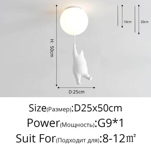 Мультяшный медведь Детские светодиодные люстры Воздушные шары Светильники для детей Спальня Гостиная Столовая Подвесные светильники Дизайнерские лампы