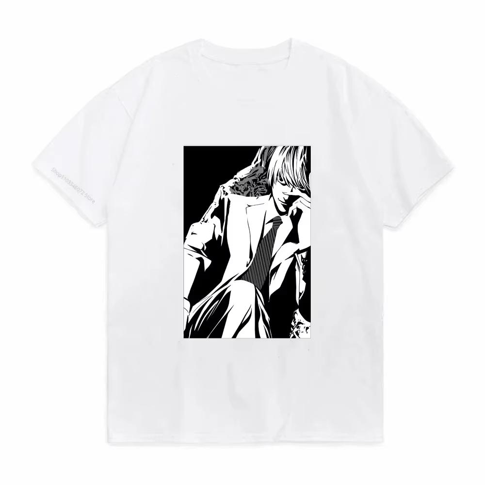 Death Note Tshirt Vintage Loose Oversized Unisex Print Tshirts For Unisex Unisex Fashion Hip Hop Casual Streetwear Fashion Couples