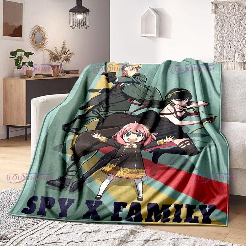 Аниме SPY×FAMILY модное фланелевое фланелевое одеяло для девочек Аня Kawaii Waku подарок для детей и взрослых диван домашний Bedspesd