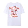 2025 Women's 90s Retro Coffee Inspired T-shirt Hippie Fun Caffeine Lover Cute Retro Pattern for Men and Women Tees