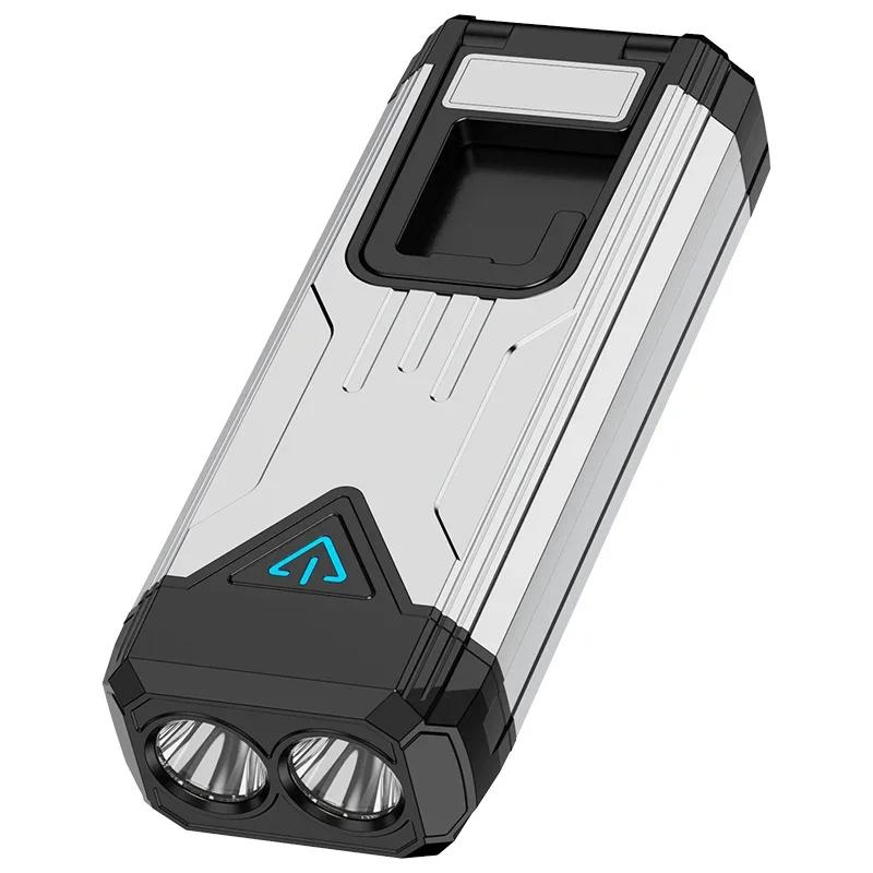 Portable LED Flashlight 3-source Ultra Bright COB Side Light Rechargeable  Zoom with Magnet Hook Outdoor Emergency Work Light