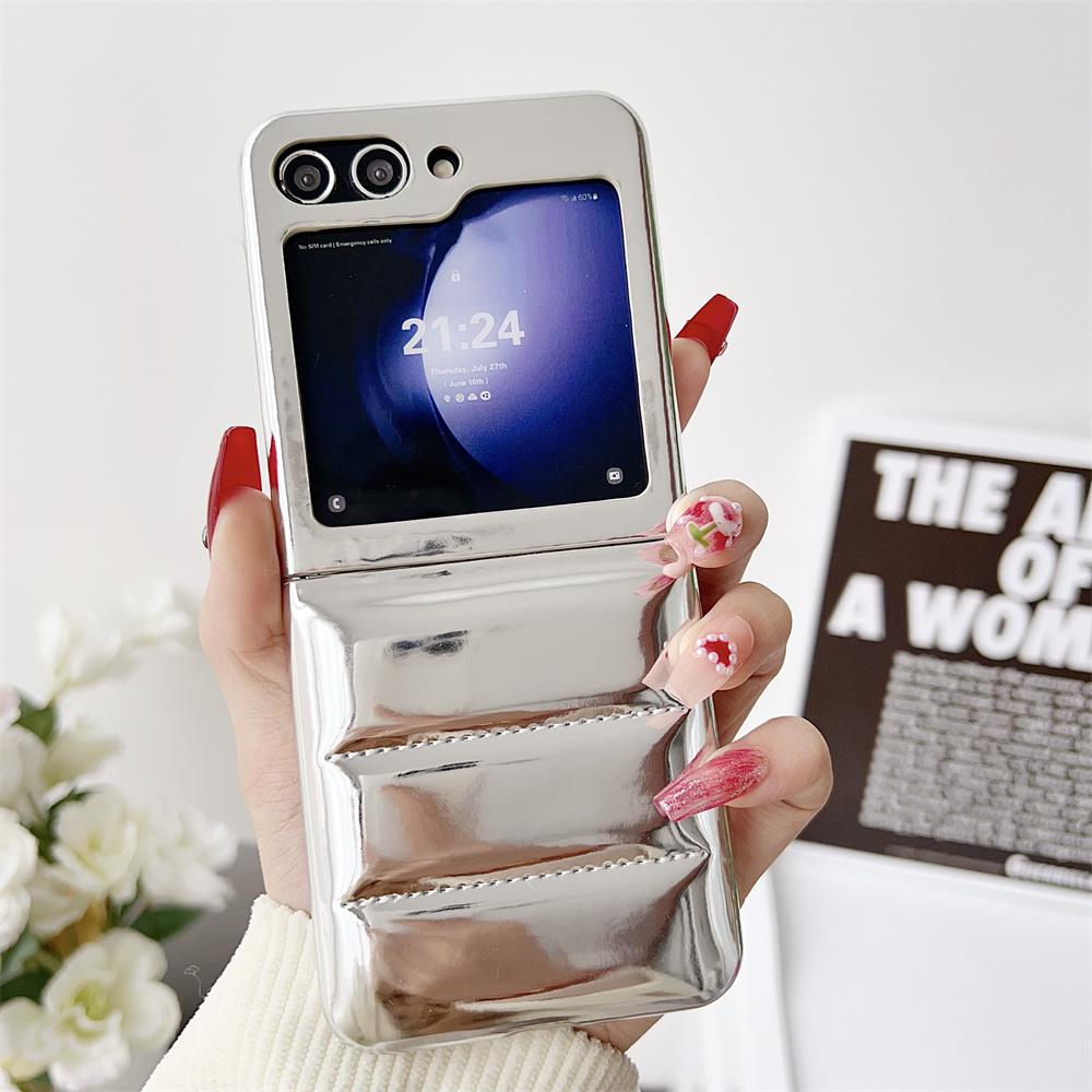 Для Samsung Z Flip Чехол-пуховик с покрытием Мягкий ударопрочный чехол для Samsung Galaxy z flip 4 Z Flip3 Чехол для телефона однотонный