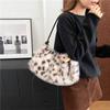 Fashionable Fur Large Capacity Women's Bag Autumn and Winter New Shoulder Armpit Mao Mao Tie-dye Commuter Messenger Bag