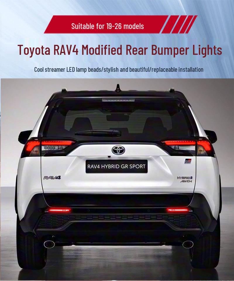 Светодиодный задний бампер, стоп-сигнал для Toyota RAV4 2019-2025 (Зарубежная модель)