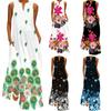 2024 Summer Retro V-Neck Multicolor Sleeveless Long Skirt Dress