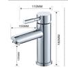 Basin Faucet 304 Stainless Steel Single Cold Water Tap Black Chrome Color Deck Mounted Basin Sink Tap G1/2